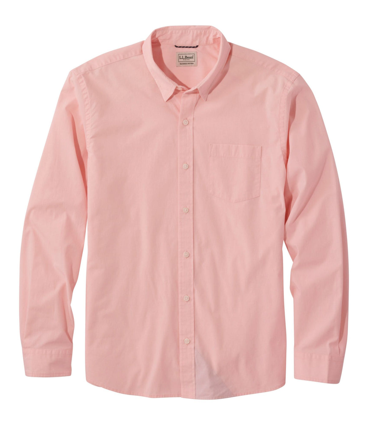 L.L.Bean Men's Comfort Stretch Performance® Shirt, Long-Sleeve, Slightly Fitted Untucked Fit Woodrose