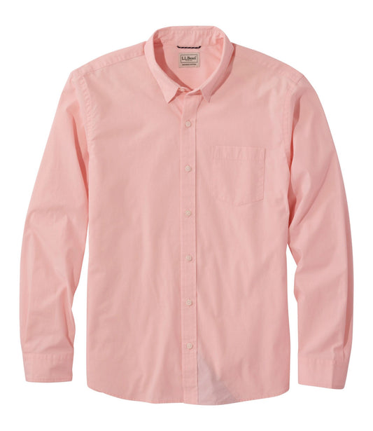 L.L.Bean Men's Comfort Stretch Performance® Shirt, Long-Sleeve, Slightly Fitted Untucked Fit Woodrose