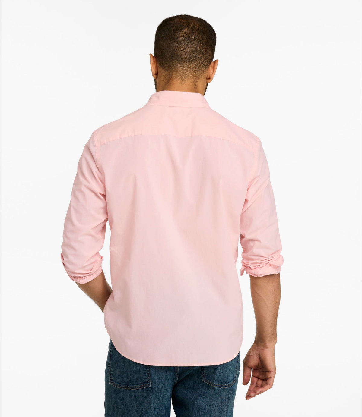 L.L.Bean Men's Comfort Stretch Performance® Shirt, Long-Sleeve, Slightly Fitted Untucked Fit Woodrose