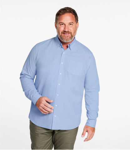 L.L.Bean Men's Comfort Stretch Performance® Shirt, Long-Sleeve, Slightly Fitted Untucked Fit Woodrose