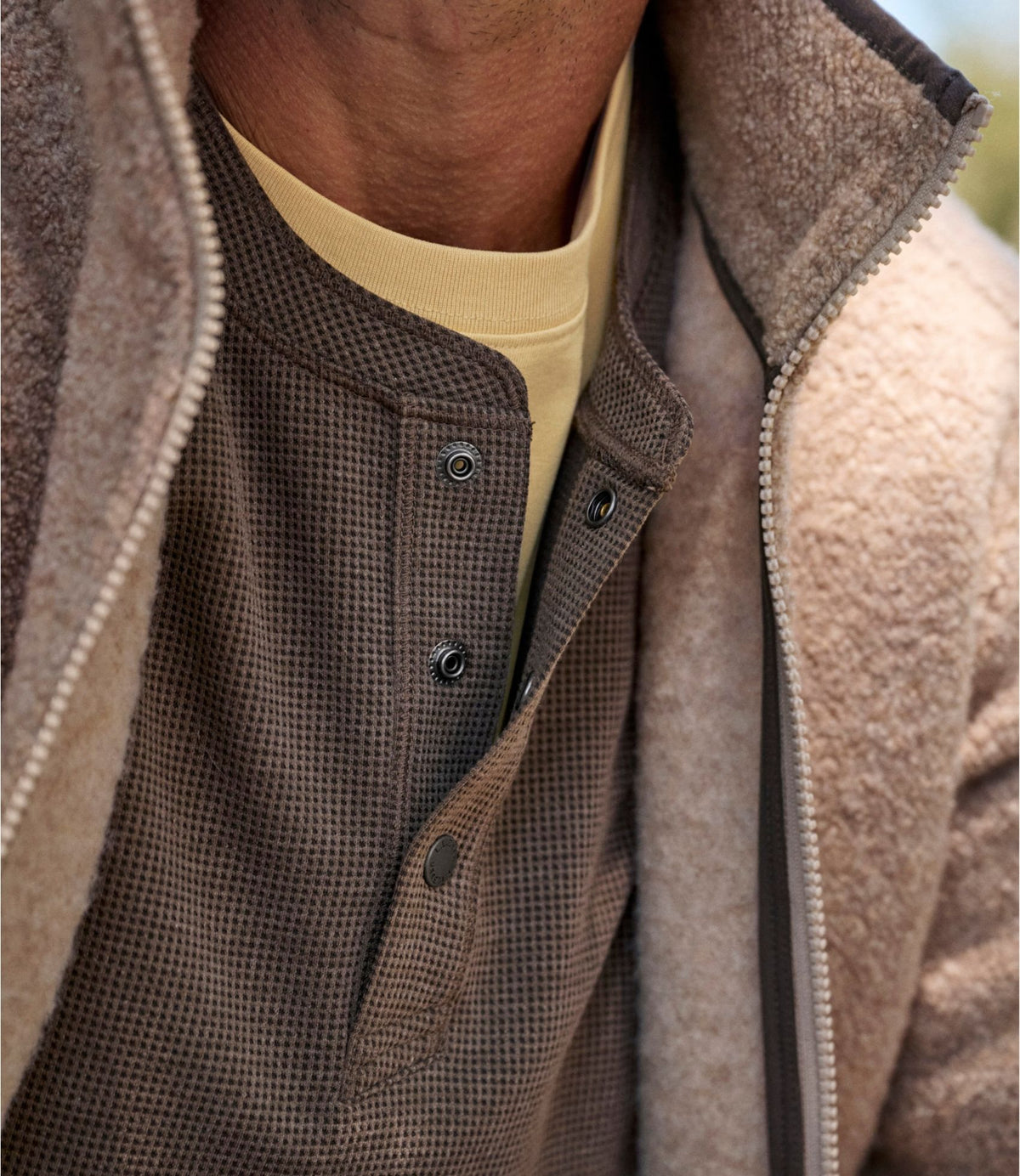 L.L.Bean Men's Mountainside Micro Waffle Henley Thyme