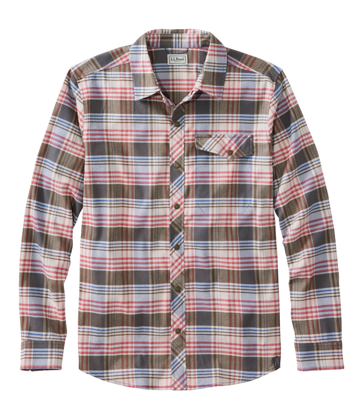 L.L.Bean Men's Mountainside Brushed Performance Shirt Deep Blue