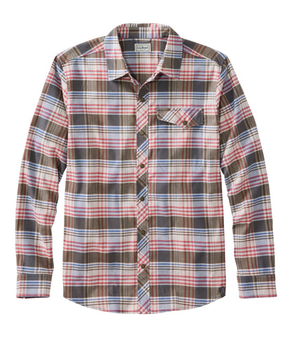 L.L.Bean Men's Mountainside Brushed Performance Shirt Deep Blue