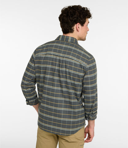 L.L.Bean Men's Mountainside Brushed Performance Shirt Deep Blue
