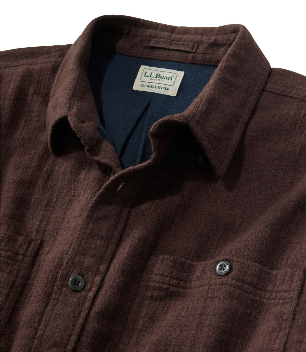 L.L.Bean Men's 1912 Field Flannel Shirt, Lined, Slightly Fitted Untucked Fit