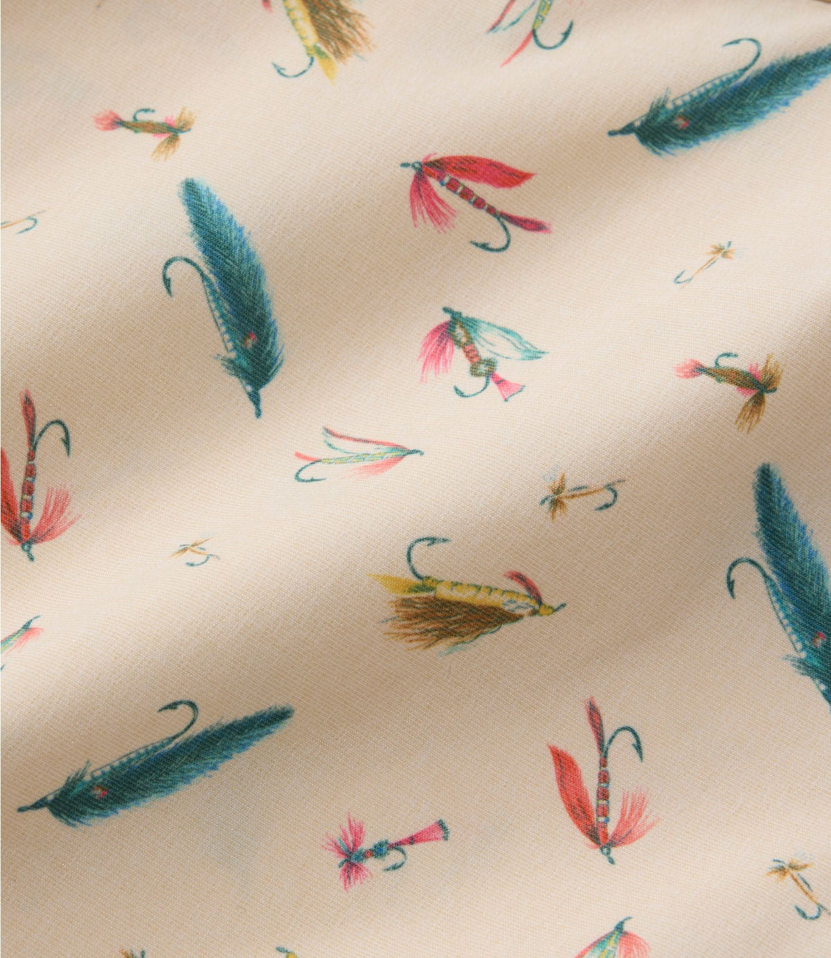 L.L.Bean Men's Tropicwear Shirt, Short-Sleeve Print Deepwater Blue Watercamo