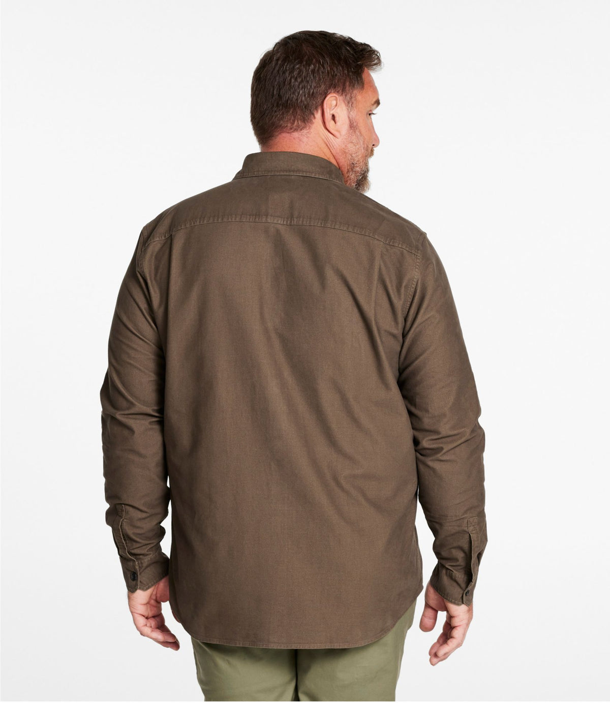 L.L.Bean Men's Bean's Moleskin Shirt, Slightly Fitted Untucked Fit