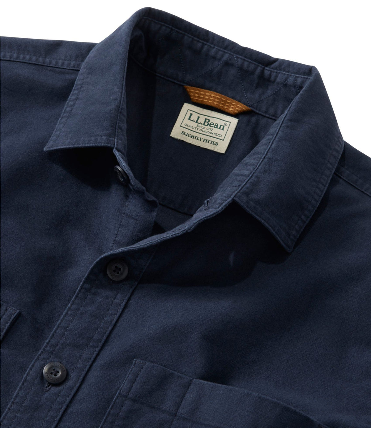 L.L.Bean Men's Bean's Moleskin Shirt, Slightly Fitted Untucked Fit