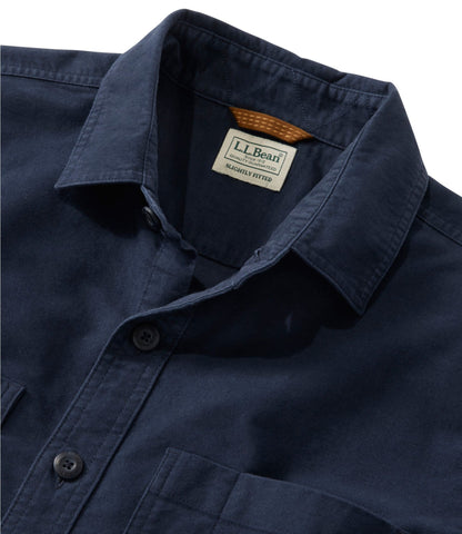 L.L.Bean Men's Bean's Moleskin Shirt, Slightly Fitted Untucked Fit