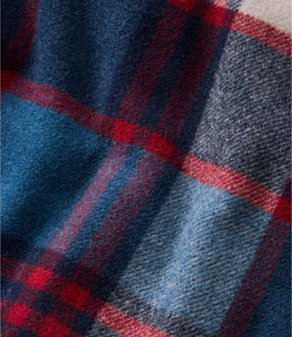 L.L.Bean Men's Signature Wool Workshirt, Plaid Iron Blue