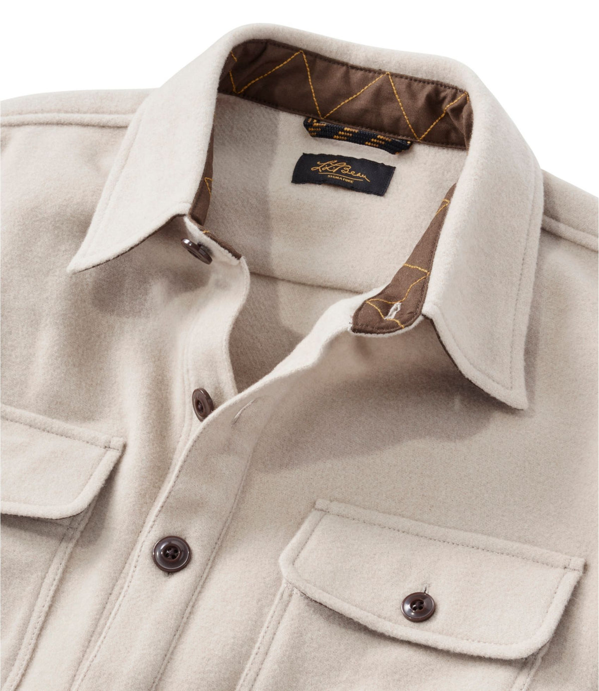L.L.Bean Men's Signature Wool Workshirt Gray Heather
