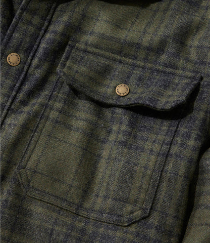 L.L.Bean Men's Maine Guide Lightweight Lined Wool Field Shirt, Plaid Forest Shade Plaid
