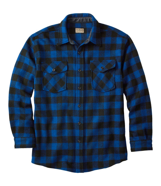 L.L.Bean Men's Maine Guide Shirt Cobalt/Black