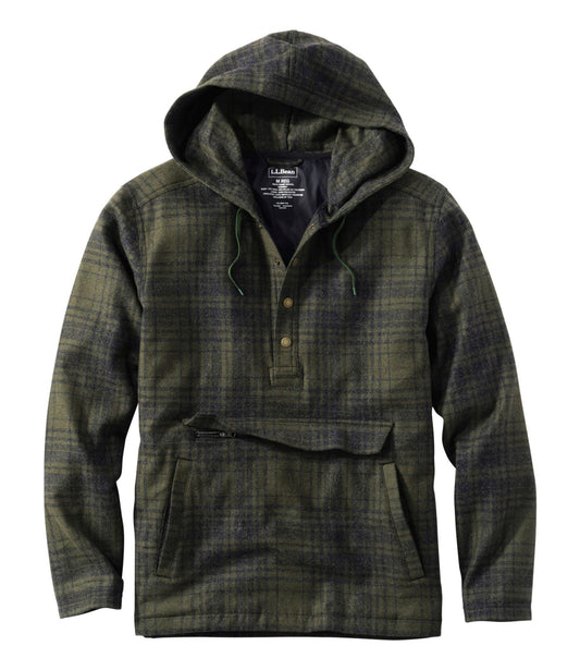 L.L.Bean Men's Maine Guide Wool Anorak Forest Shade