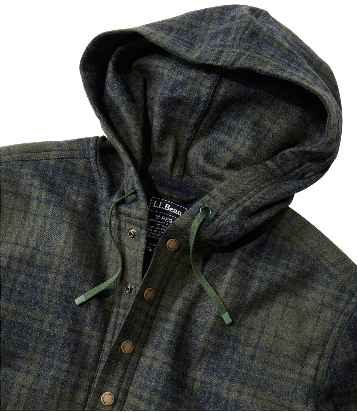 L.L.Bean Men's Maine Guide Wool Anorak Forest Shade
