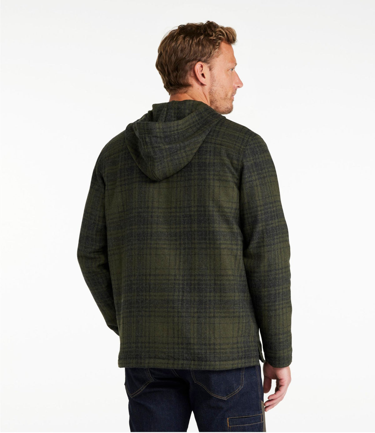 L.L.Bean Men's Maine Guide Wool Anorak Forest Shade