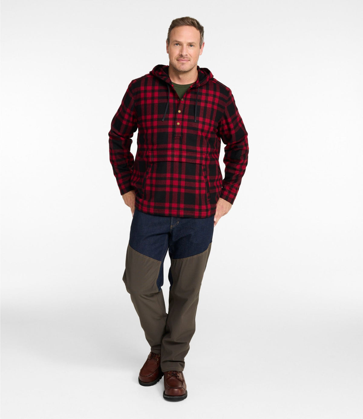 L.L.Bean Men's Maine Guide Wool Anorak Forest Shade