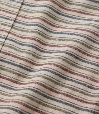 L.L.Bean Men's Stonecoast Hemp Shirt, Long-Sleeve, Slightly Fitted Untucked Fit, Stripe Silver Birch
