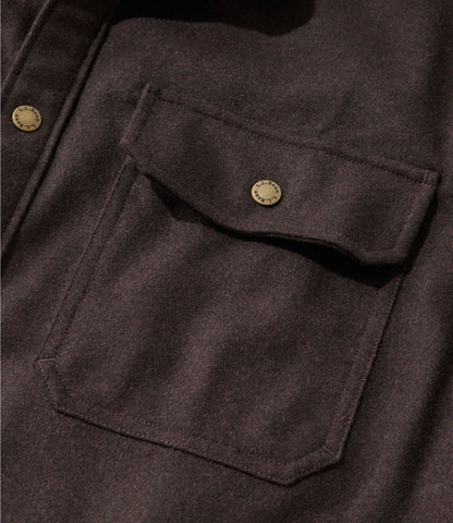 L.L.Bean Men's Maine Guide Lightweight Lined Wool Field Shirt Navy