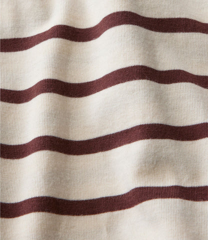 L.L.Bean Men's Signature Northwoods Henley, Long-Sleeve, Stripe Natural