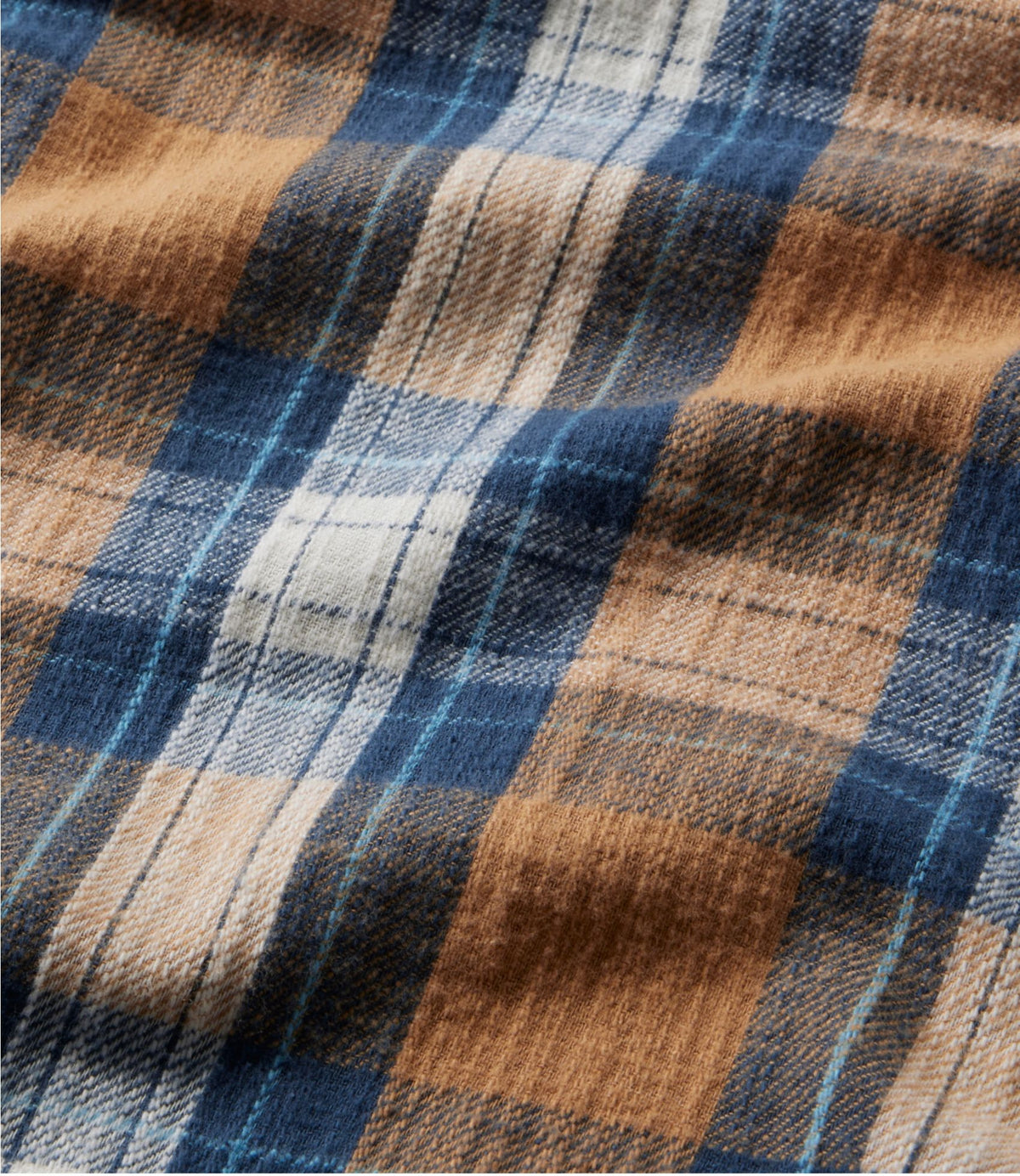 L.L.Bean Men's 1912 Field Flannel Shirt, Hooded, Slightly Fitted Untucked Fit, Plaid Barley