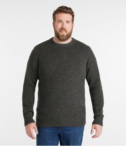 L.L.Bean Men's Bean's Classic Ragg Wool Sweater, Crewneck Nautical Navy
