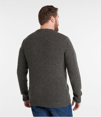 L.L.Bean Men's Bean's Classic Ragg Wool Sweater, Crewneck Nautical Navy