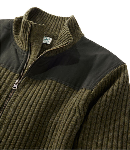 L.L.Bean Men's Commando Sweater, Full-Zip Bright Navy Heather