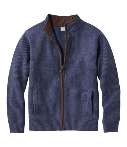 L.L.Bean Men's Waterfowl Sweater, Full Zip Carbon Navy