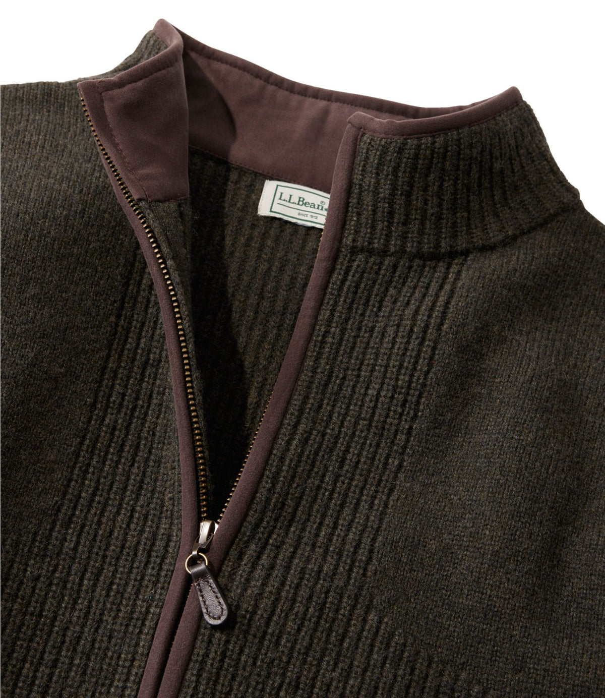 L.L.Bean Men's Waterfowl Sweater, Full Zip Carbon Navy