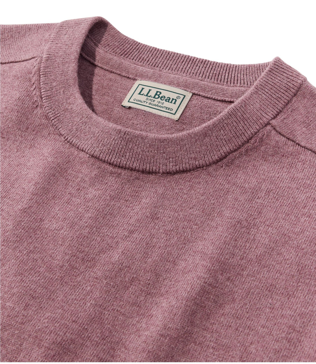 L.L.Bean Men's All Seasons Cotton Blend Sweater, Crewneck Classic Navy Heather