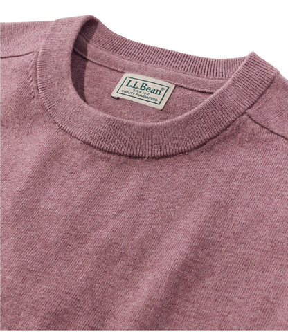 L.L.Bean Men's All Seasons Cotton Blend Sweater, Crewneck Classic Navy Heather