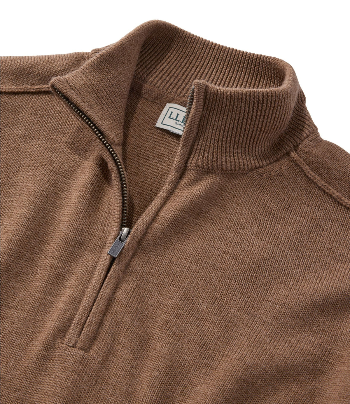 L.L.Bean Men's Essential Merino Sweaters, Quarter-Zip Gray Heather