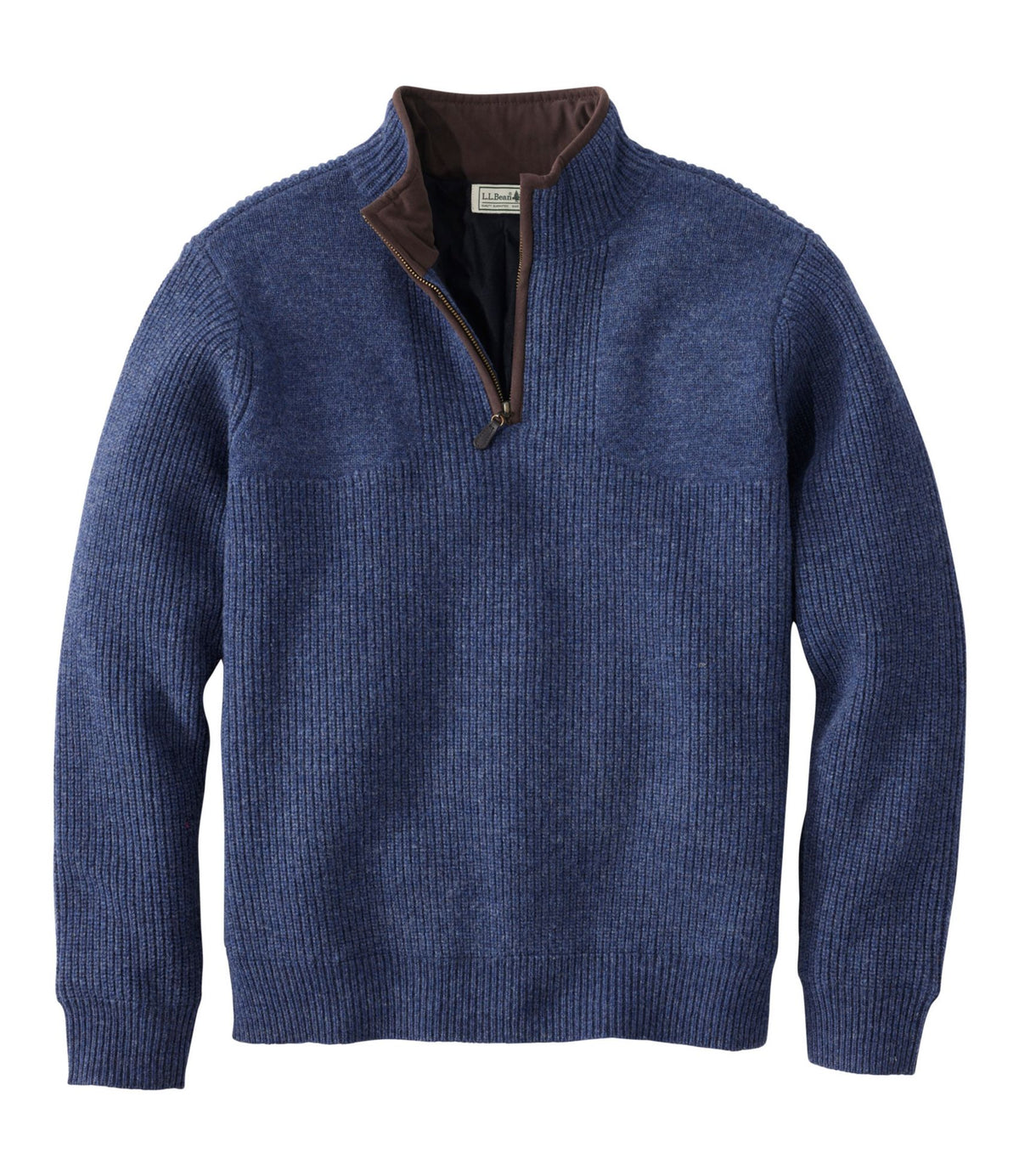 L.L.Bean Men's Waterfowl Sweater with WINDSTOPPER by GORE-TEX LABS Carbon Navy