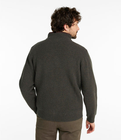 L.L.Bean Men's Waterfowl Sweater with WINDSTOPPER by GORE-TEX LABS Carbon Navy