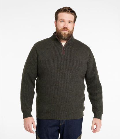 L.L.Bean Men's Waterfowl Sweater with WINDSTOPPER by GORE-TEX LABS Carbon Navy
