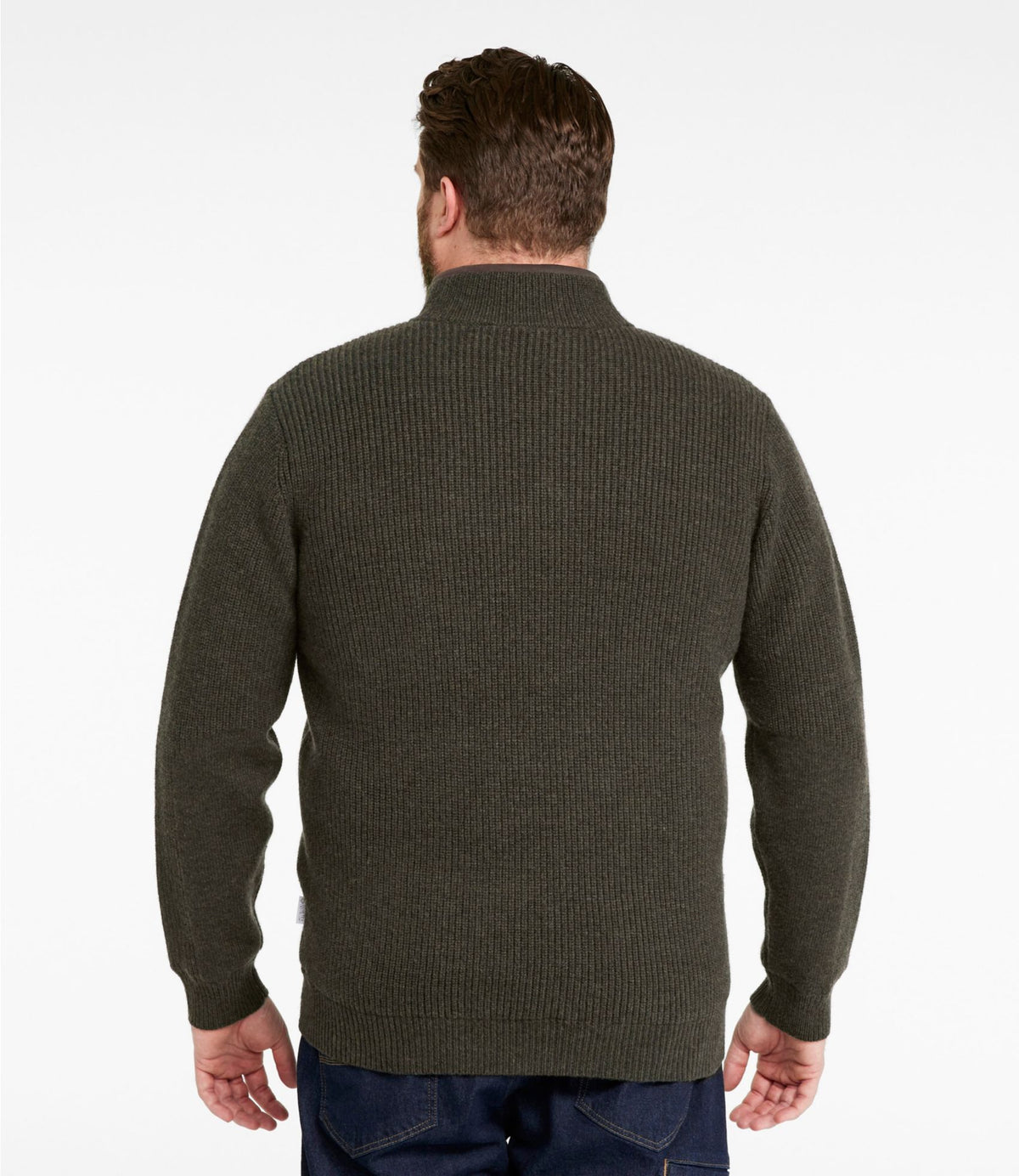 L.L.Bean Men's Waterfowl Sweater with WINDSTOPPER by GORE-TEX LABS Carbon Navy