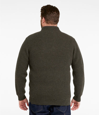 L.L.Bean Men's Waterfowl Sweater with WINDSTOPPER by GORE-TEX LABS Carbon Navy