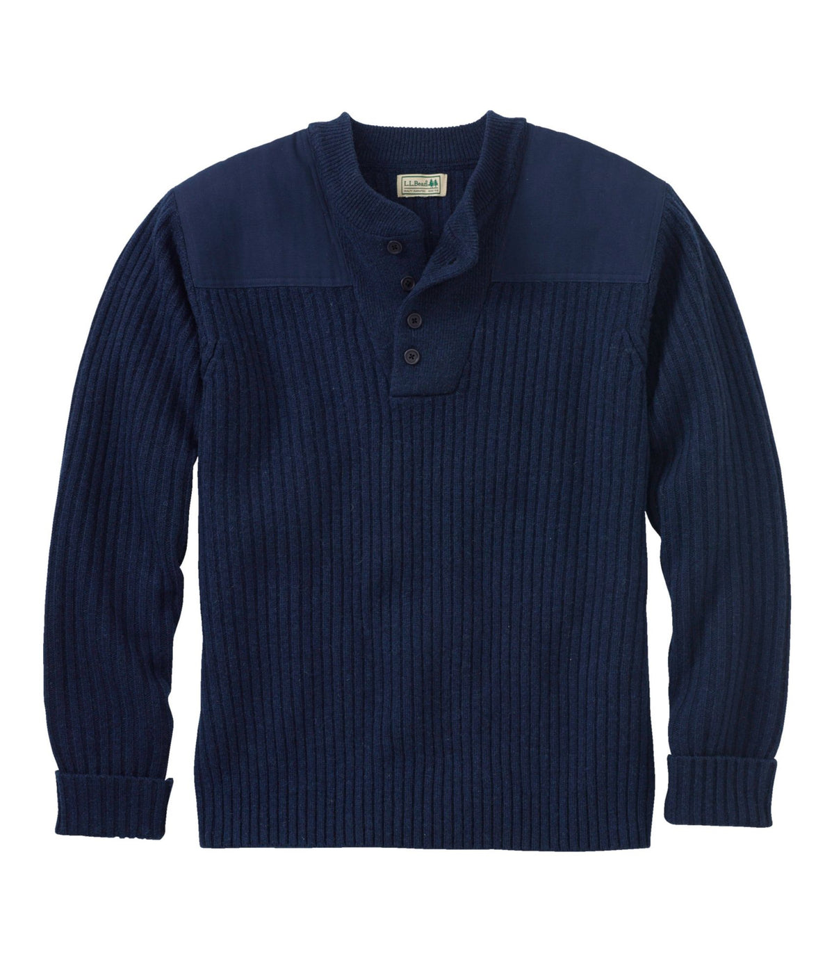 L.L.Bean Commando Sweater, Henley Sweaters for Men | L.L.Bean Bright Navy Heather