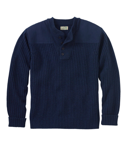 L.L.Bean Commando Sweater, Henley Sweaters for Men | L.L.Bean Bright Navy Heather