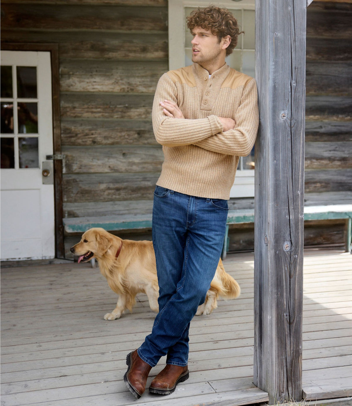 L.L.Bean Commando Sweater, Henley Sweaters for Men | L.L.Bean Bright Navy Heather