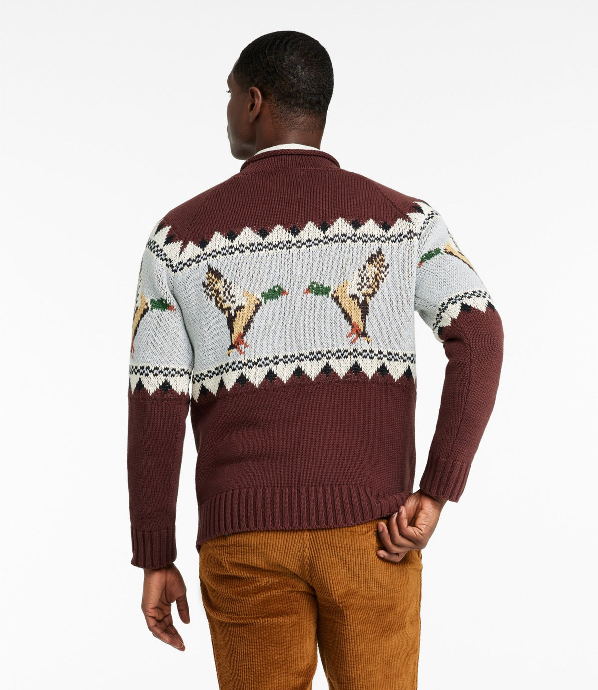 L.L.Bean Men's Signature Organic Cotton Rollneck Sweater Currant Mallard