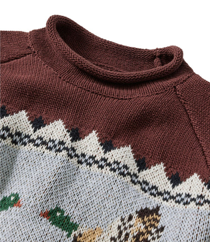L.L.Bean Men's Signature Organic Cotton Rollneck Sweater Currant Mallard