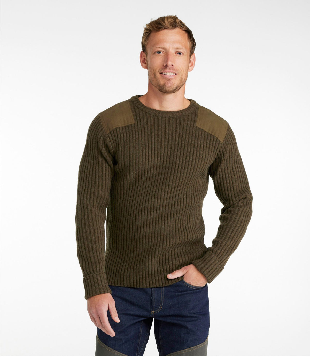 L.L.Bean Commando Sweater, Crewneck Sweaters for Men| L.L.Bean Gray Heather