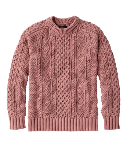 L.L.Bean Men's Signature Cotton Fisherman Sweater Antique Brick