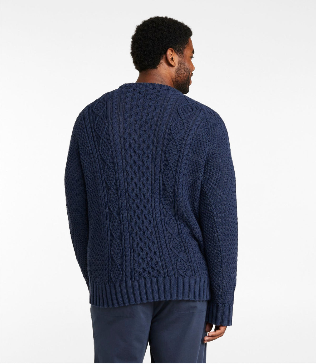 L.L.Bean Men's Signature Cotton Fisherman Sweater Antique Brick