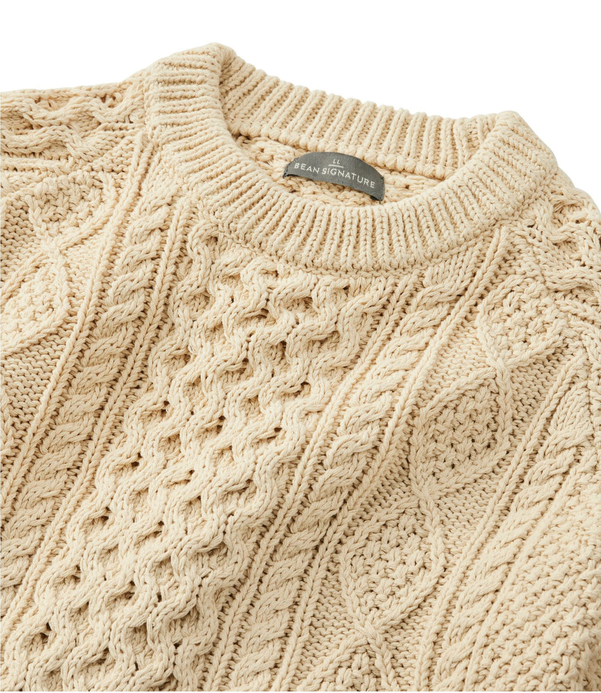 L.L.Bean Men's Signature Cotton Fisherman Sweater Antique Brick