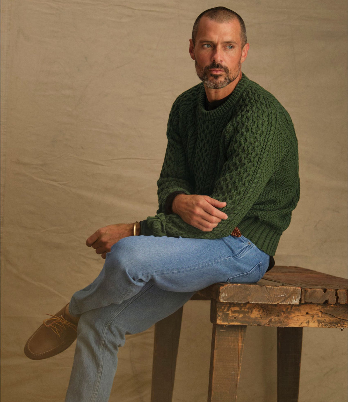L.L.Bean Men's Signature Cotton Fisherman Sweater Antique Brick