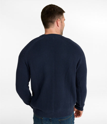 L.L.Bean Men's Mariner Rib Crew Sweater Dark Bronze