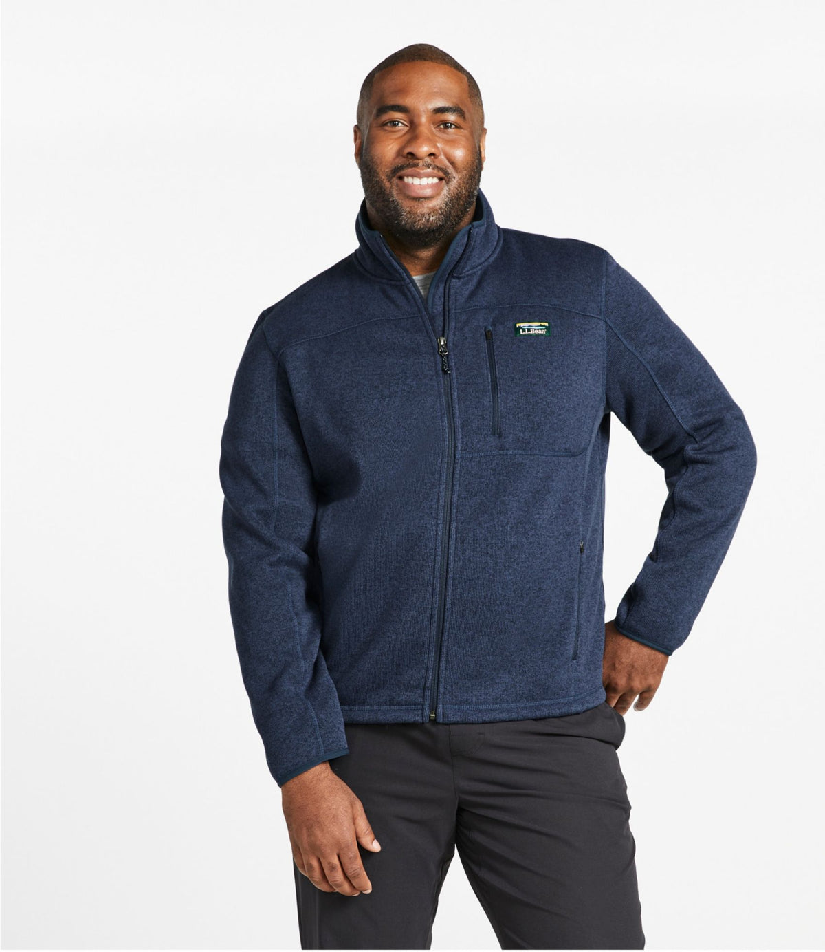 L.L.Bean Men's L.L.Bean Sweater Fleece Full-Zip Jacket Bright Navy